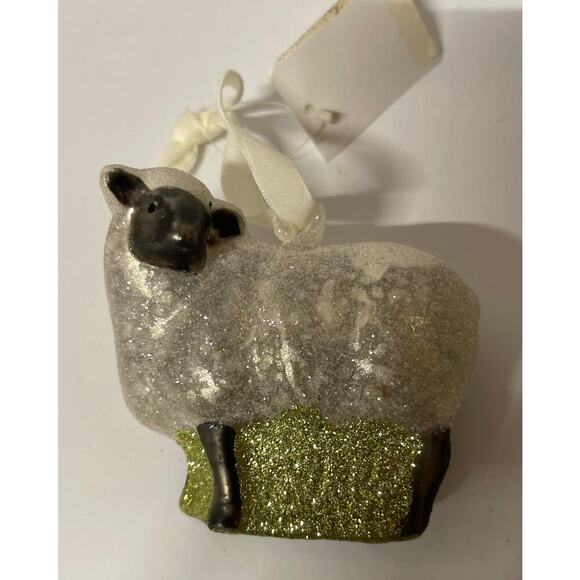 Beautiful Glass Cow and Sheep Holiday Ornaments. KK378 - Picture 3 of 3